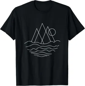 Minimalist Mountains Over The Hills Graphic T-shirt T-Shirt