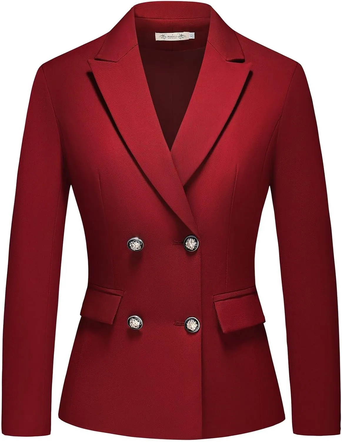 MODFUL Women's 2 Piece Business Suit Double Breasted Blazer and Pants Work Suit Set