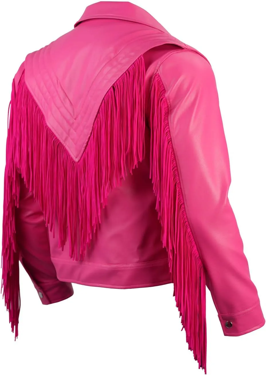 Naywig Faux Leather Western Cowboy Jacket With Fringes Garret Garrison Cosplay Costume For Mens And Boys