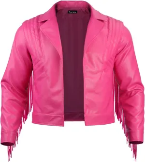 Naywig Faux Leather Western Cowboy Jacket With Fringes Garret Garrison Cosplay Costume For Mens And Boys