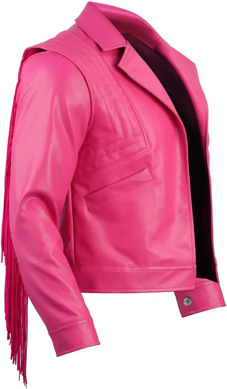 Naywig Faux Leather Western Cowboy Jacket With Fringes Garret Garrison Cosplay Costume For Mens And Boys