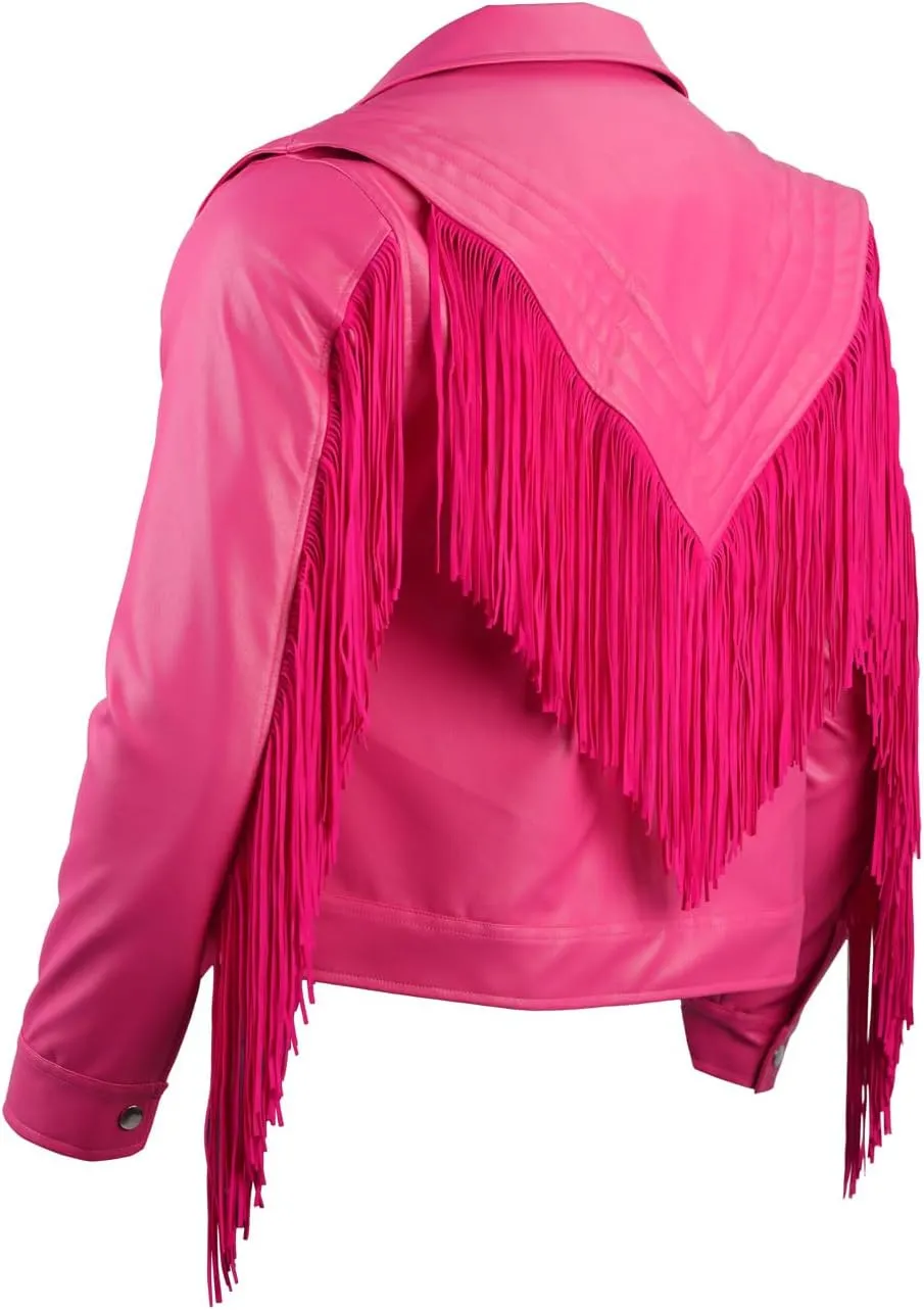 Naywig Faux Leather Western Cowboy Jacket With Fringes Garret Garrison Cosplay Costume For Mens And Boys