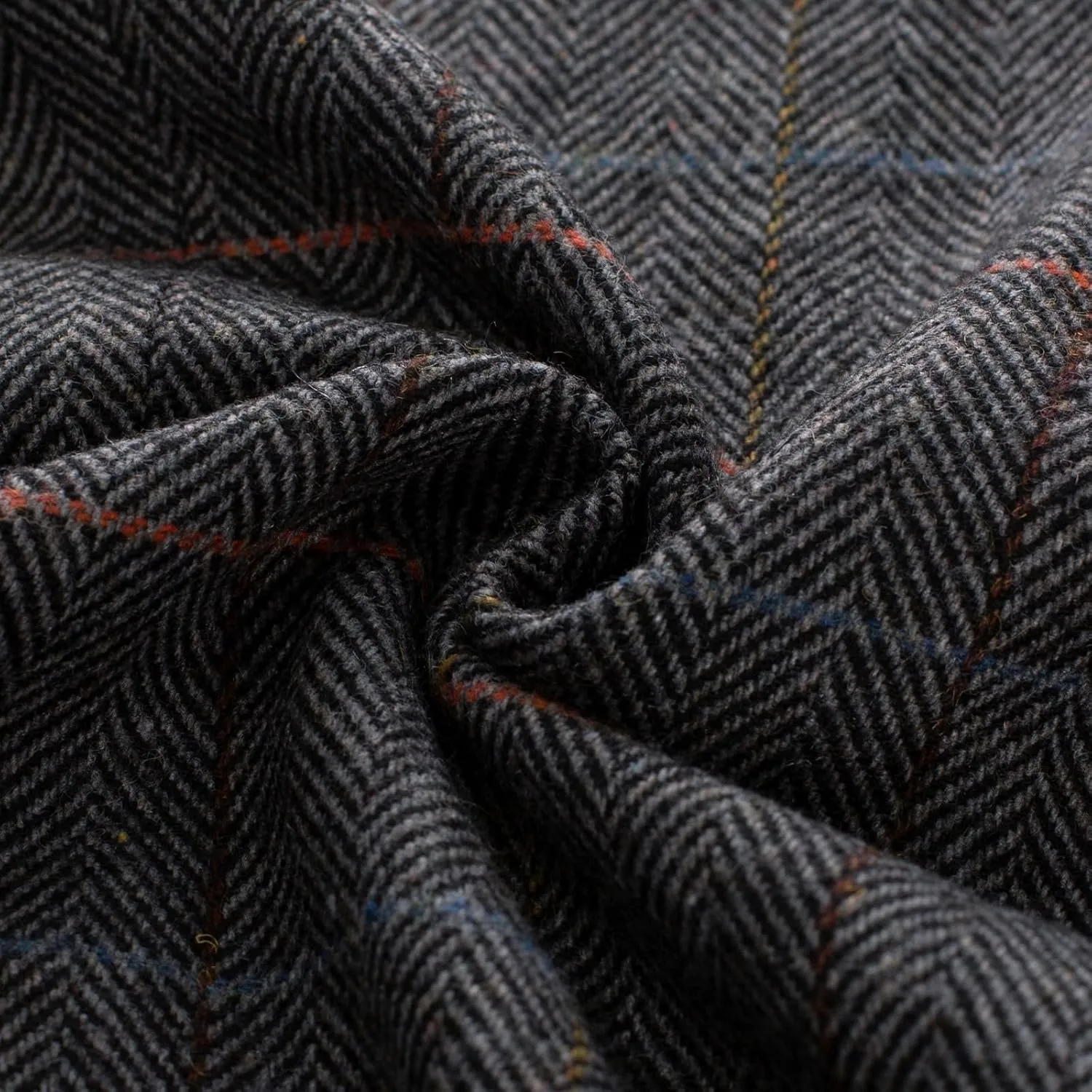 PJ PAUL JONES Men's Blazer Herringbone Tweed Sport Coats Two Button Wool Blend Formal Jacket