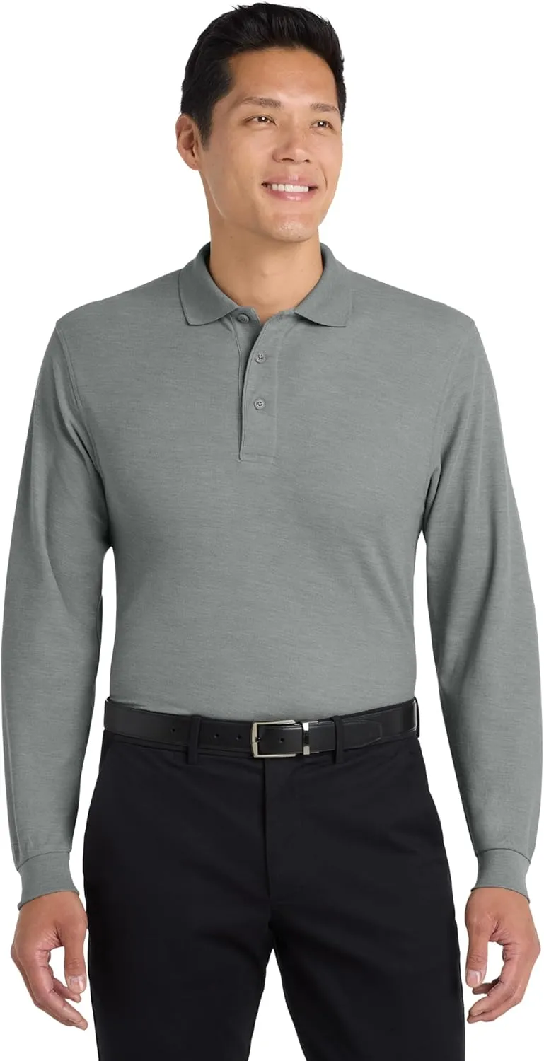 Port Authority Men's Long Sleeve Silk Touch Polo