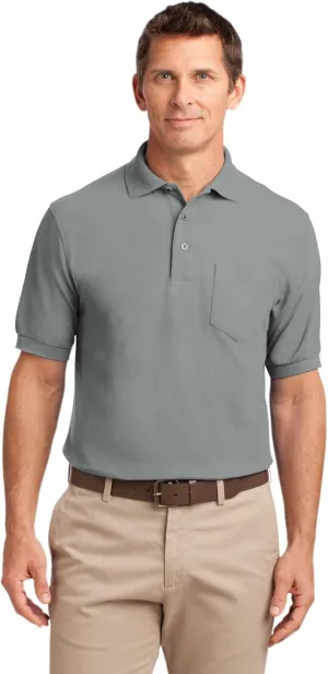 Port Authority Silk Touch Polo with Pocket. K500P