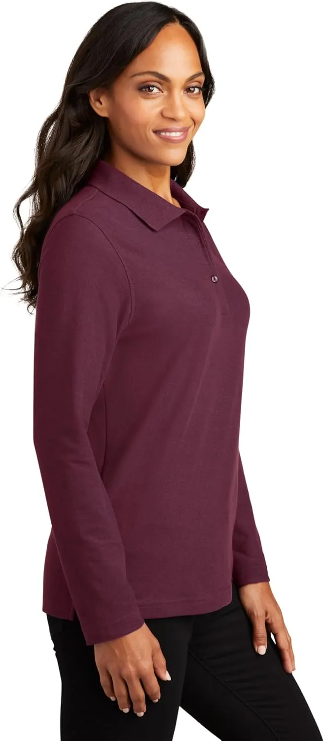 Port Authority Women's Long Sleeve Silk Touch Polo