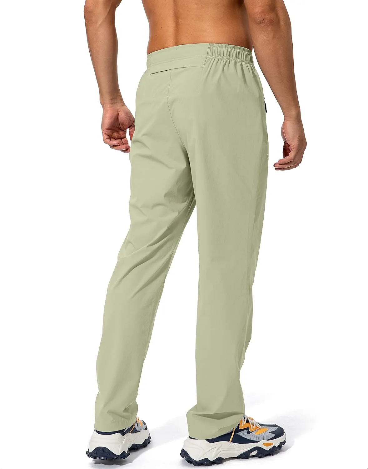 Pudolla Men's Workout Athletic Pants Elastic Waist Jogging Running Pants for Men with Zipper Pockets