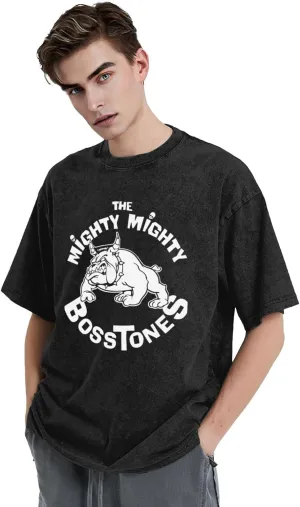Shirt Men's Oversized Loose Fit Vintage Washed Cotton Casual T-Shirts
