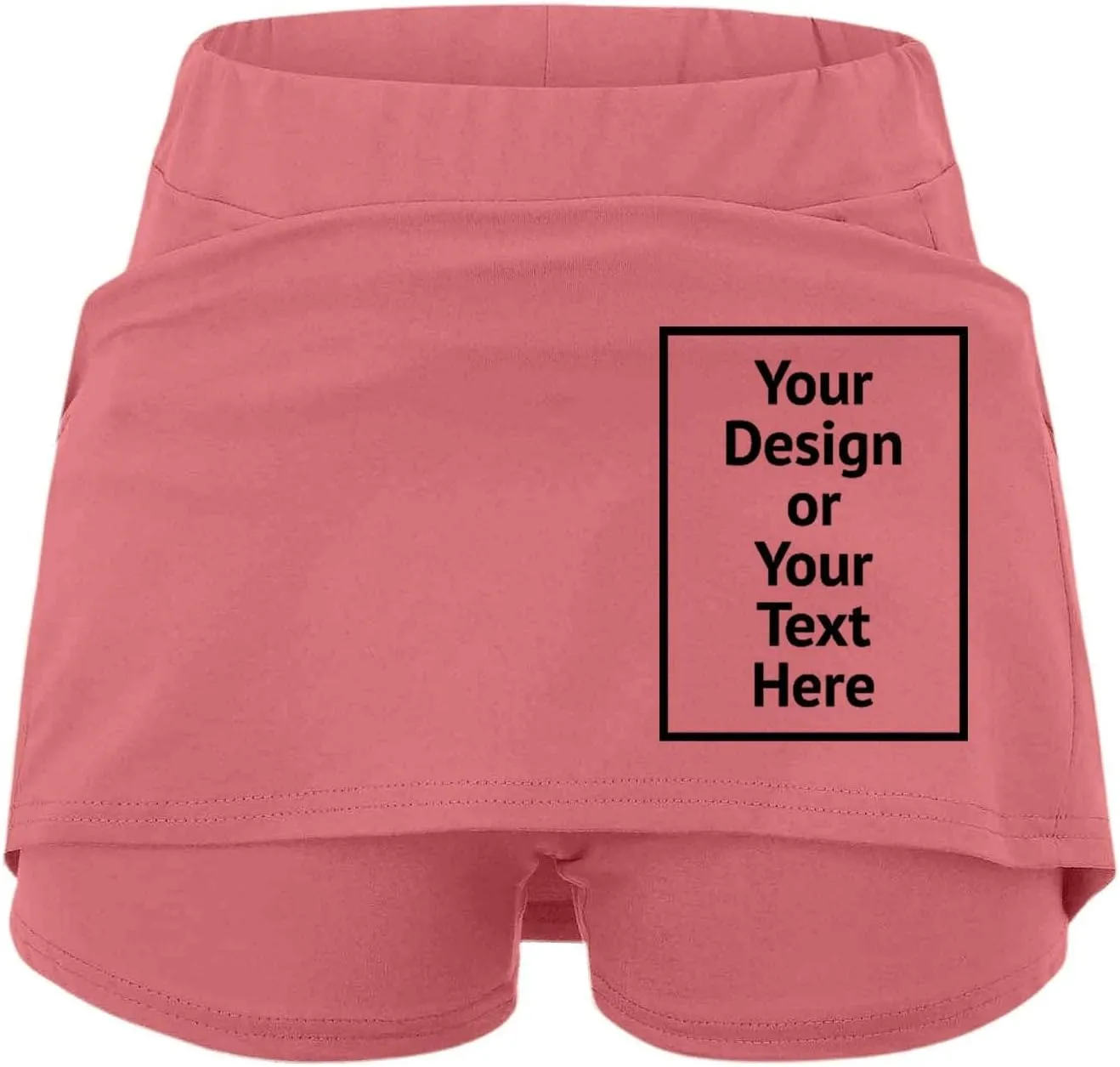 Skorts for Women Mid Rise Two Tone Casual Skorts with Pockets Moisture Wicking Athletic Skirt for Workout Outdoor