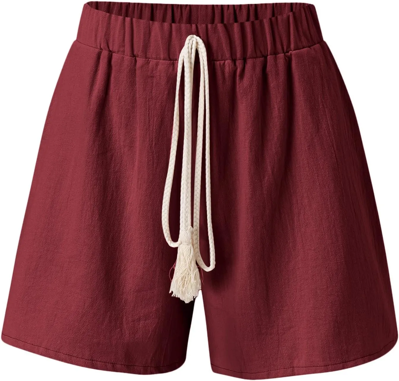 Summer Beach Shorts for Women High Waisted Drawstring Causal Shorts Flowy Wide Leg Workout Short Pants Cruise Outfits