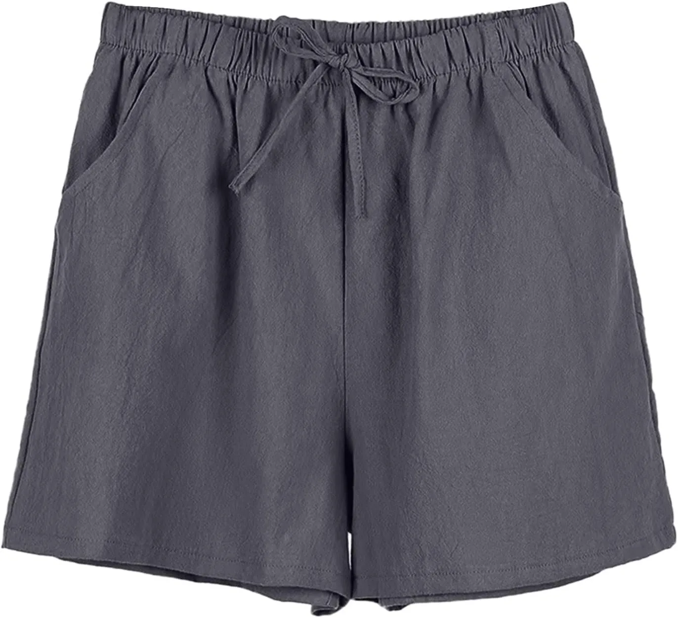 Summer Lounge Shorts for Women High Waisted Wide Leg Cotton Linen Shorts Flowy Pull On Lightweight Comfy Short Pants