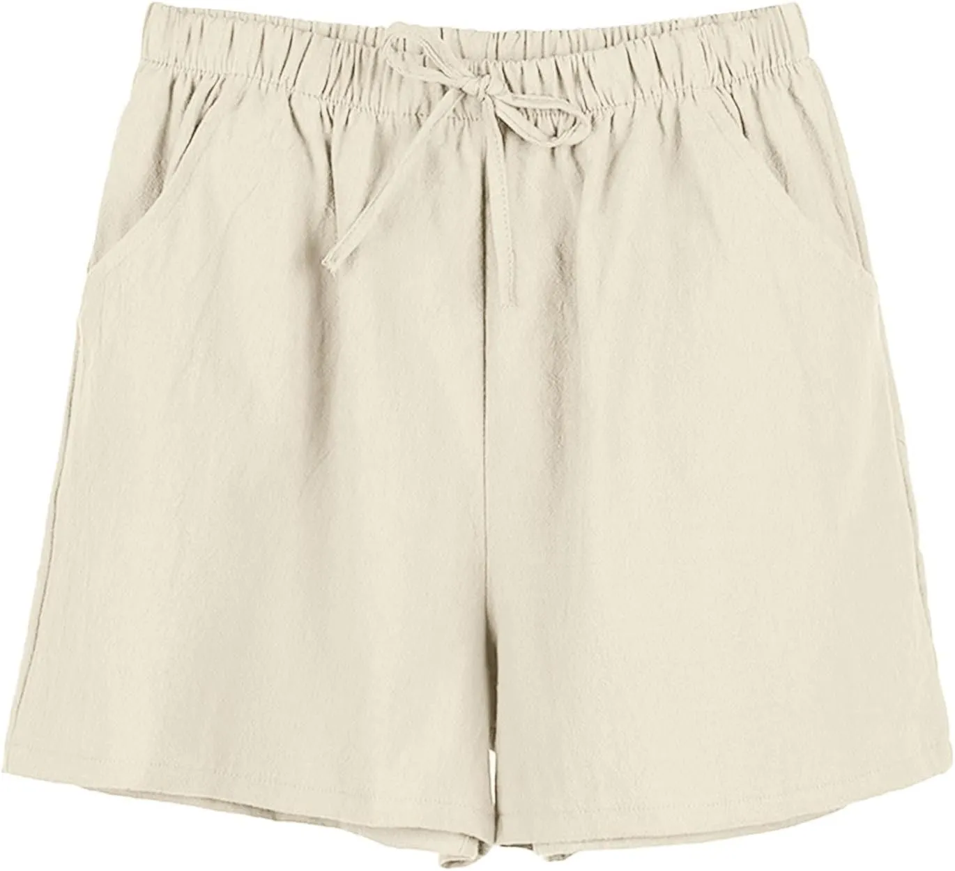 Summer Lounge Shorts for Women High Waisted Wide Leg Cotton Linen Shorts Flowy Pull On Lightweight Comfy Short Pants