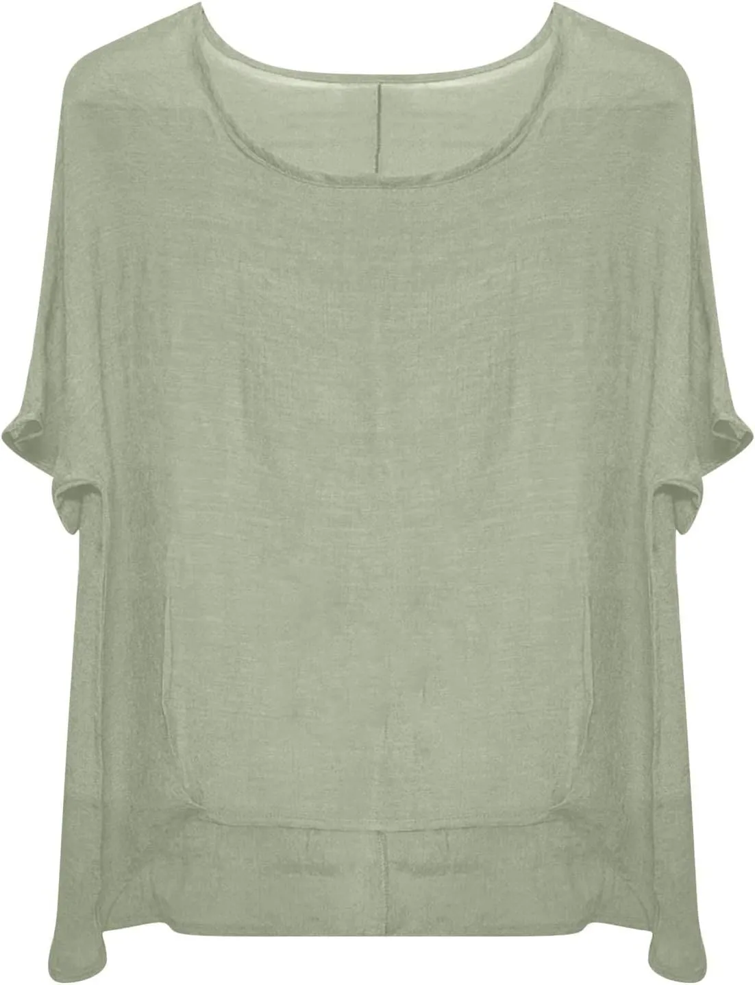 Summer Tops for Women 2025 Short Sleeve Crew Neck Linen Cotton Shirts Plus Size Gauze Casual Dressy Blouse Outfits