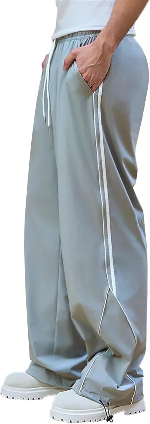 Susclude Mens Baggy Sweatpants Wide Leg Elastic Waist Track Pants Y2k Stretch Summer Casual Pants for 2025 Trendy Streetwear