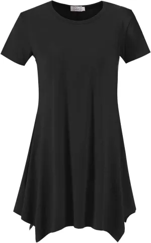 Topdress Women's Loose Fit Swing Shirt Casual Tunic Top for Leggings