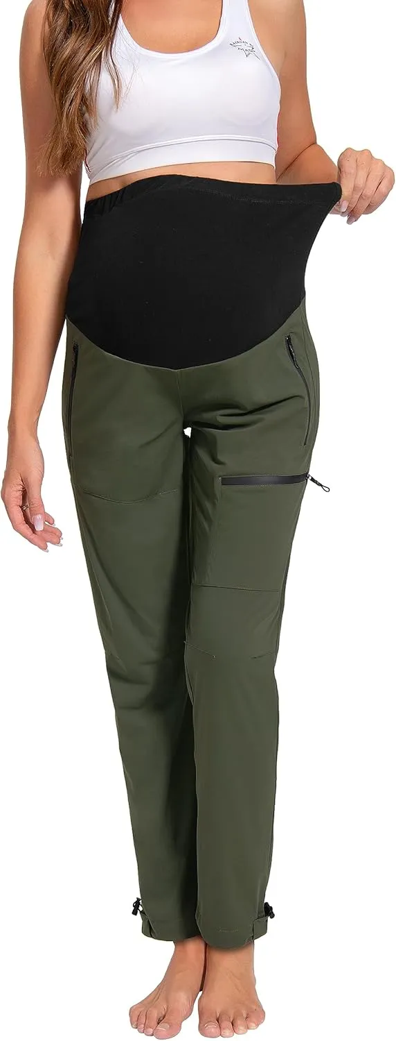 V VOCNI Maternity Pants Quick-Dry Cargo Scrub Pants Women's Hiking Pants Athletic Workout Lounge Casual Outdoor