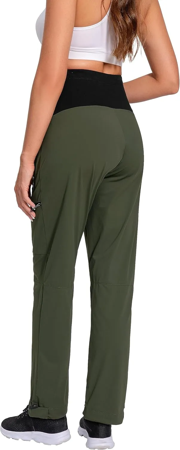 V VOCNI Maternity Pants Quick-Dry Cargo Scrub Pants Women's Hiking Pants Athletic Workout Lounge Casual Outdoor