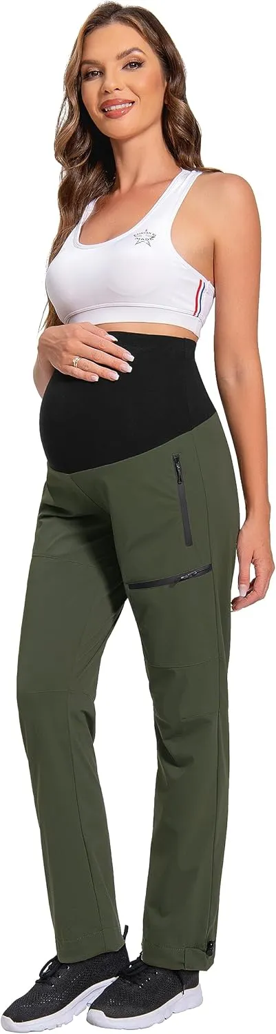 V VOCNI Maternity Pants Quick-Dry Cargo Scrub Pants Women's Hiking Pants Athletic Workout Lounge Casual Outdoor
