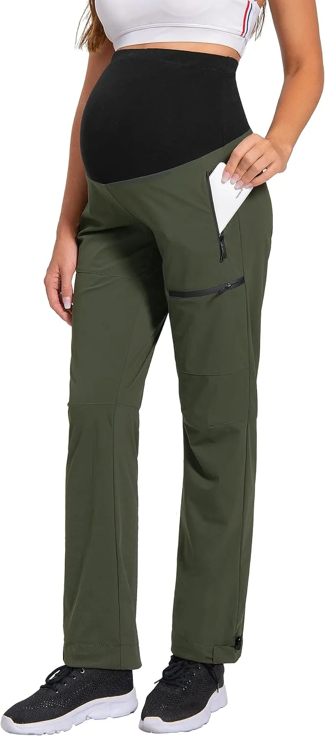 V VOCNI Maternity Pants Quick-Dry Cargo Scrub Pants Women's Hiking Pants Athletic Workout Lounge Casual Outdoor