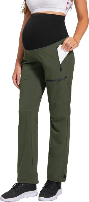 V VOCNI Maternity Pants Quick-Dry Cargo Scrub Pants Women's Hiking Pants Athletic Workout Lounge Casual Outdoor