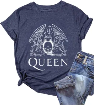Vintage Rock Band Shirts Graphic Tees Women Country Music Concert Outfit Short Sleeve Tops