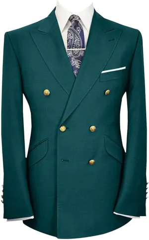 Wemaliyzd Men's Sport Coat Classic Fit Peak Lapel Double Breasted Suit Blazer