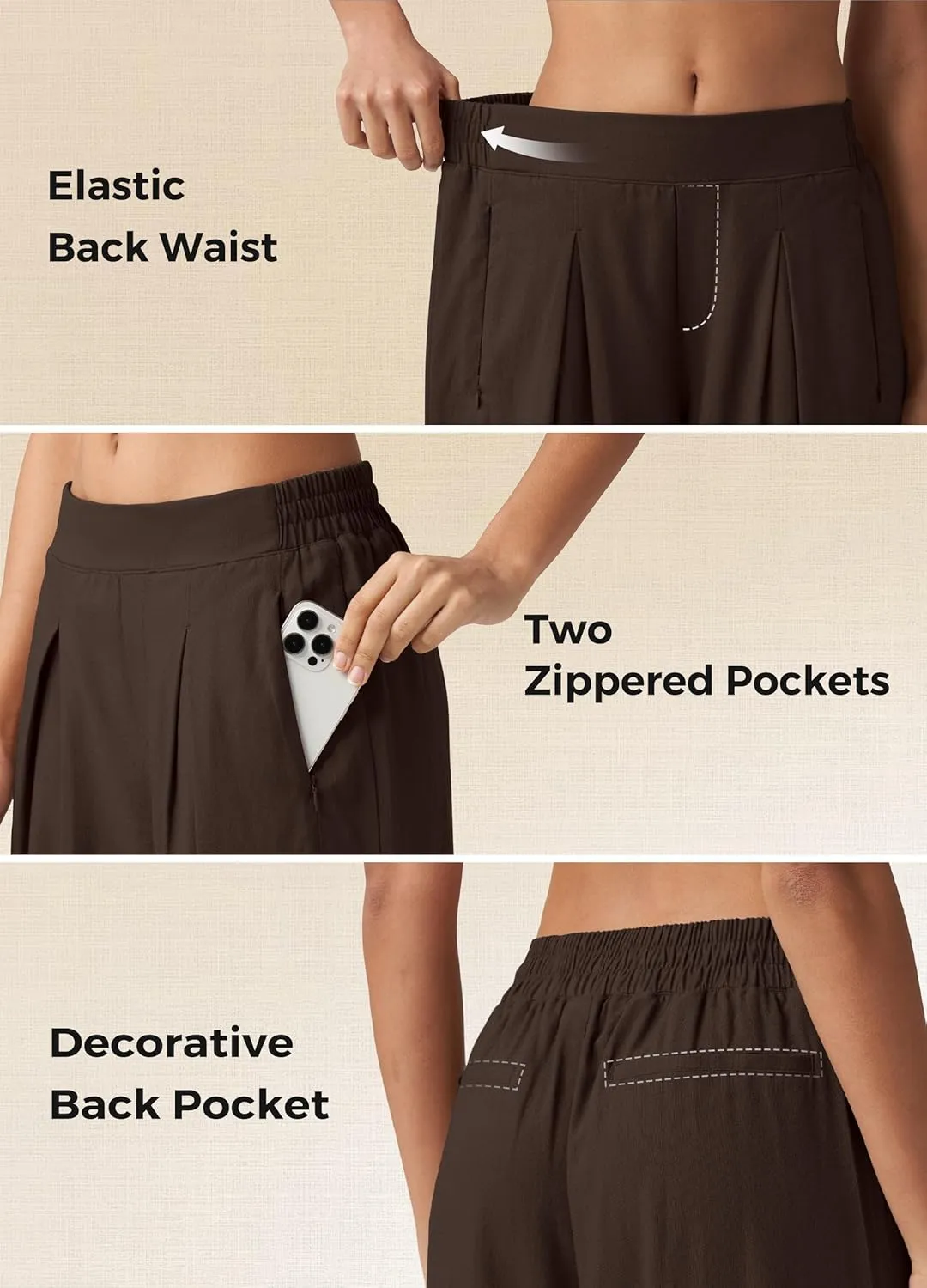 Willit Women's Linen Pants Wide Leg Casual Beach Summer Pants Palazzo Lounge Pants with Pockets