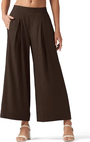 Willit Women's Linen Pants Wide Leg Casual Beach Summer Pants Palazzo Lounge Pants with Pockets