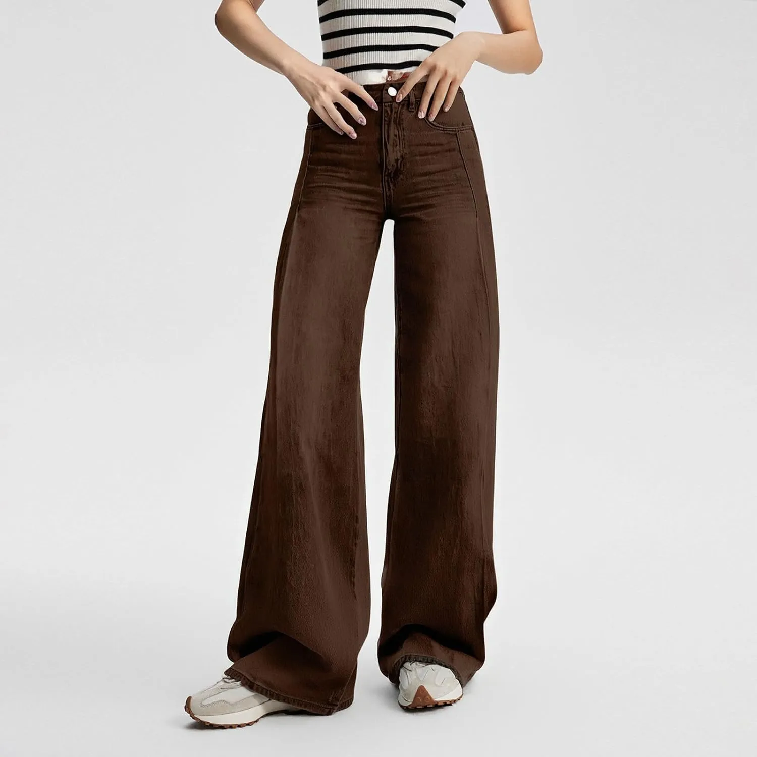 Women's Fashion Casual Vintage Wide Leg Dressy Loose Fit Jeans
