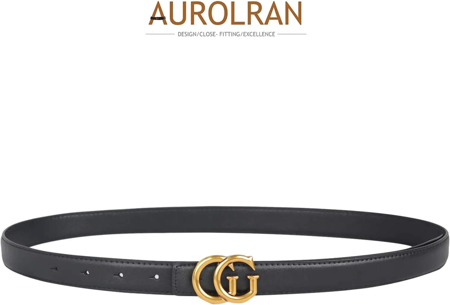 Women's Leather Belt with Buckle - Ideal for Dresses, Jeans, and Coats