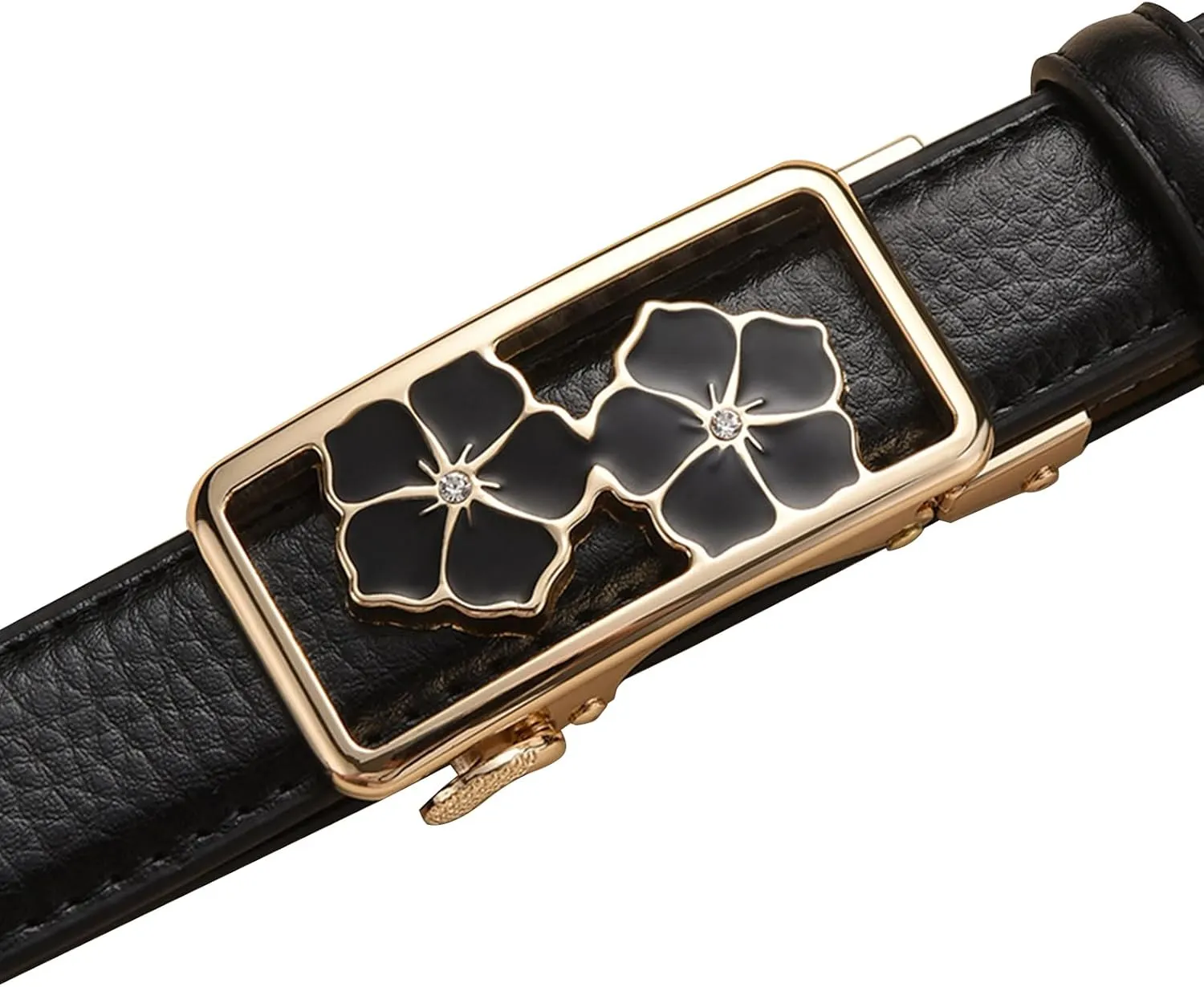 Women's Leather Belt with Buckle - Ideal for Dresses, Jeans, and Coats