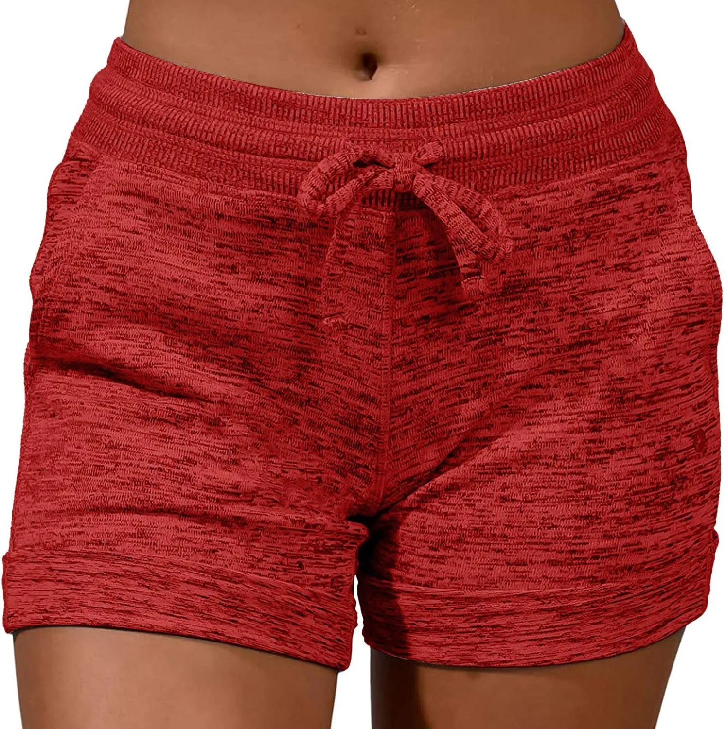 Women's Summer Lounge Shorts Drawstring High Waisted Casual Beach Shorts Pull On Athletic Running Yoga Short Pants