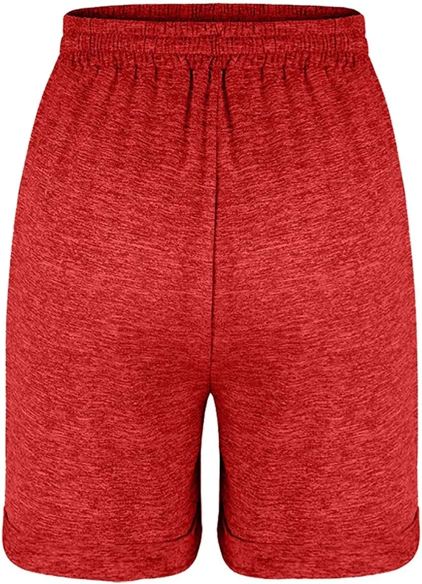 Women's Summer Lounge Shorts Drawstring High Waisted Casual Beach Shorts Pull On Athletic Running Yoga Short Pants