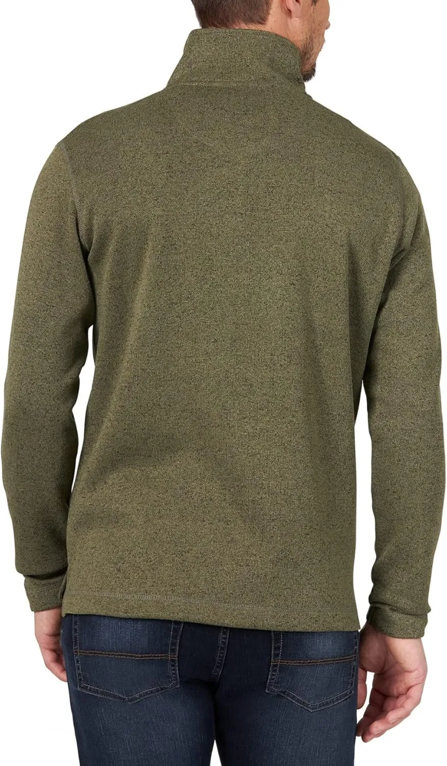 Wrangler Authentics Men's Long Sleeve Fleece Quarter-Zip Sweater