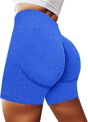 Yoga Shorts for Women Lightweight High Rise Bike Shorts Butt Lifting Tummy Control Ruched Booty Yoga Short Pants