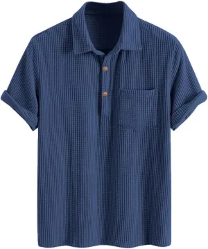 ZAFUL Men's Casual Button-Down Shirts Short Sleeve Striped Dress Shirts Button Down Tops