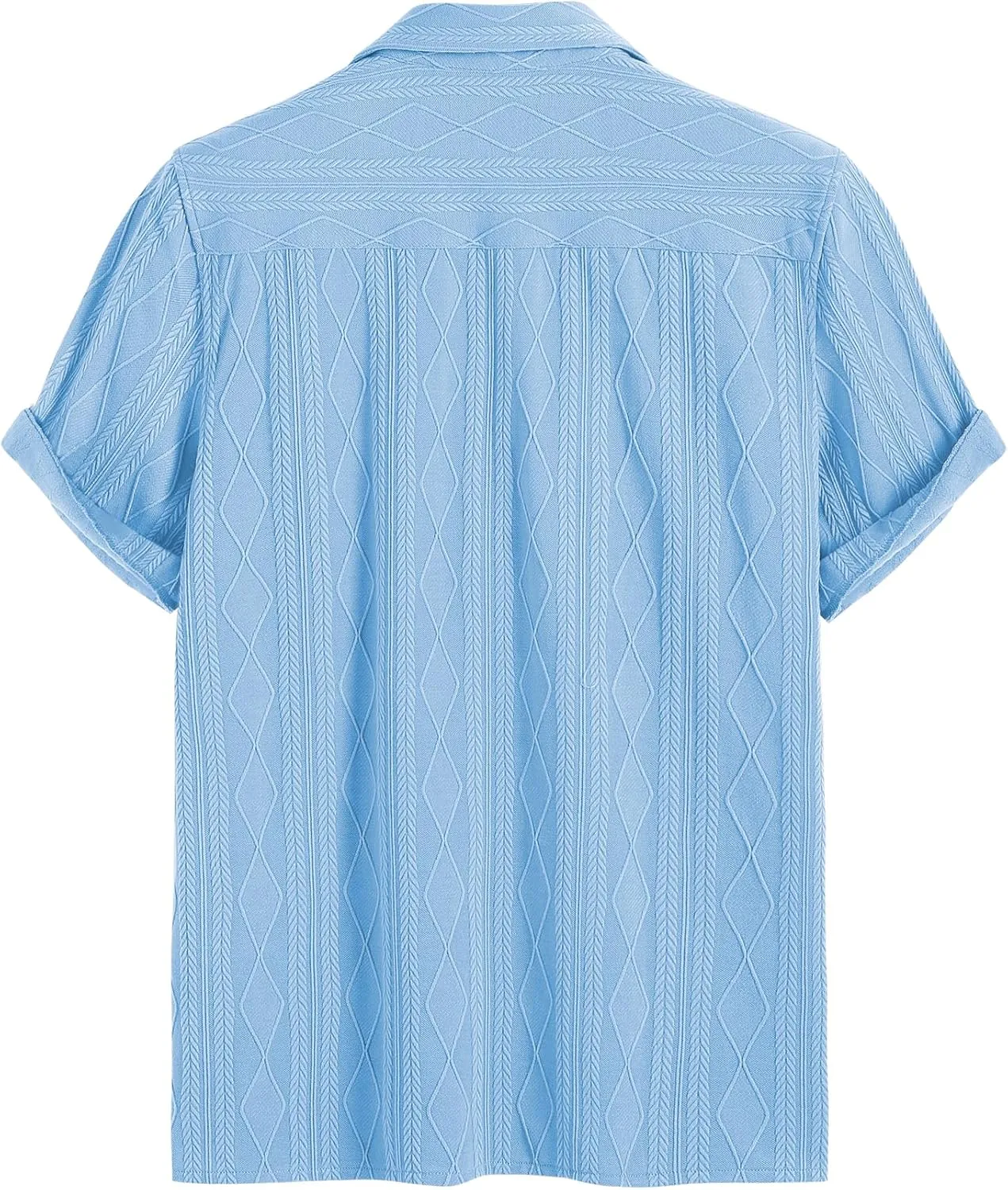 ZAFUL Men's Casual Button-Down Shirts Short Sleeve Striped Dress Shirts Button Down Tops