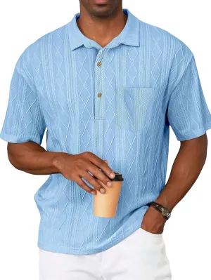 ZAFUL Men's Casual Button-Down Shirts Short Sleeve Striped Dress Shirts Button Down Tops